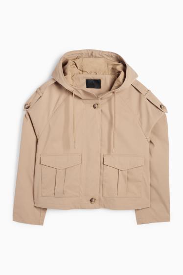 Femei - Trenci crop - bej