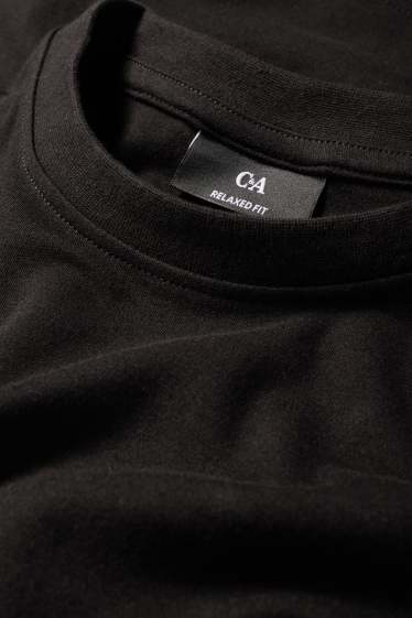 Herren - Multipack 2er - T-Shirt - Relaxed Fit - schwarz