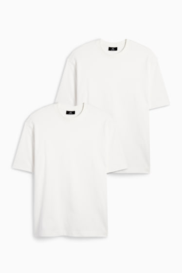 Herren - Multipack 2er - T-Shirt - Relaxed Fit - weiß