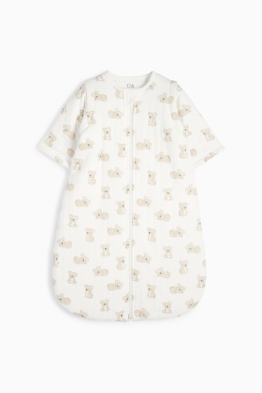 Baby Jungen - Koala - Baby-Schlafsack - 0-6 Monate - cremeweiss