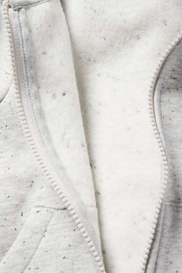 Kinder Jungen - Sweatjacke mit Kapuze - hellgrau-melange