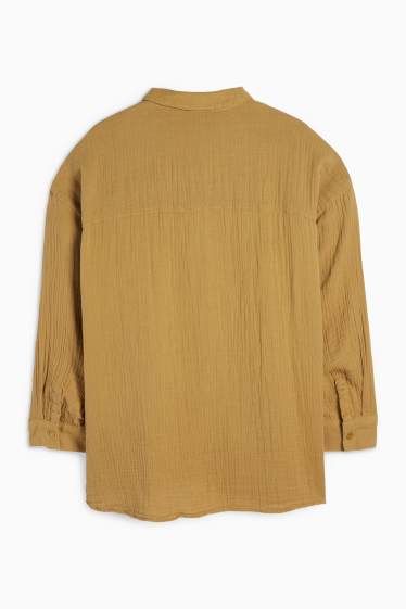 Damen - Musselin-Bluse - khaki