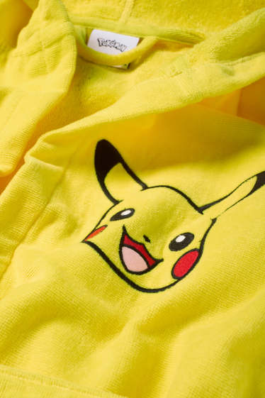 Kinder Jungen - Pokémon - Pikachu - Bademantel mit Kapuze - gelb