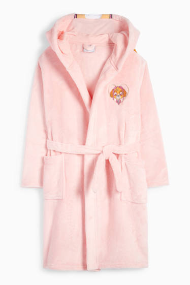 Kinderen: meisjes - PAW Patrol - Skye - badjas met capuchon - fuchsiarood