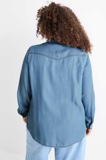 Damen - Jeansbluse - hellblau