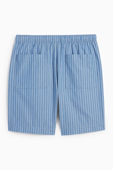 Hommes - Short - à rayures - bleu / blanc
