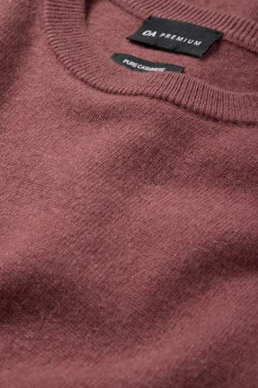 Herren - Kaschmir-Pullover - bordeaux