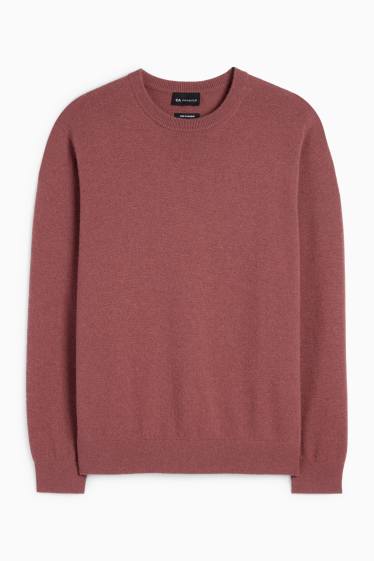 Herren - Kaschmir-Pullover - bordeaux