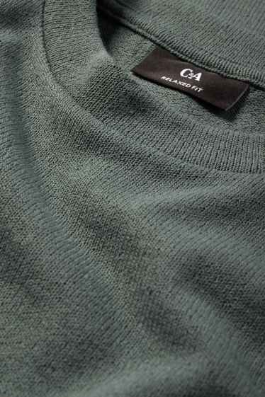 Heren - T-shirt - relaxed fit - groen