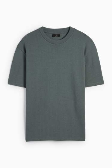 Heren - T-shirt - relaxed fit - groen