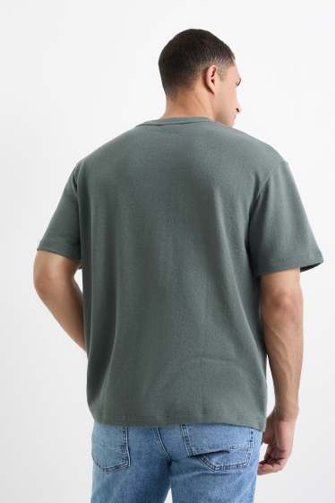 Heren - T-shirt - relaxed fit - groen