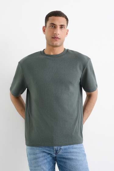 Heren - T-shirt - relaxed fit - groen