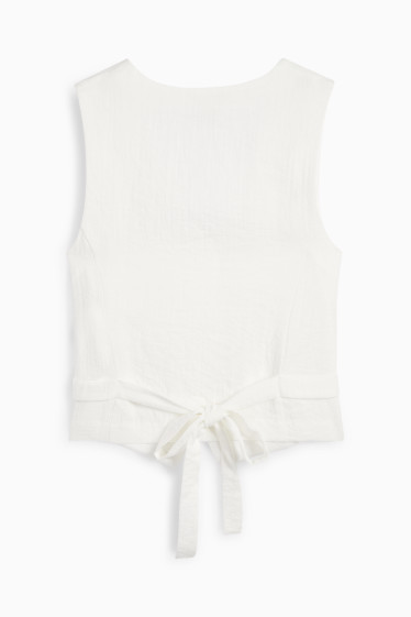 Damen - Weste - Regular Fit - weiß