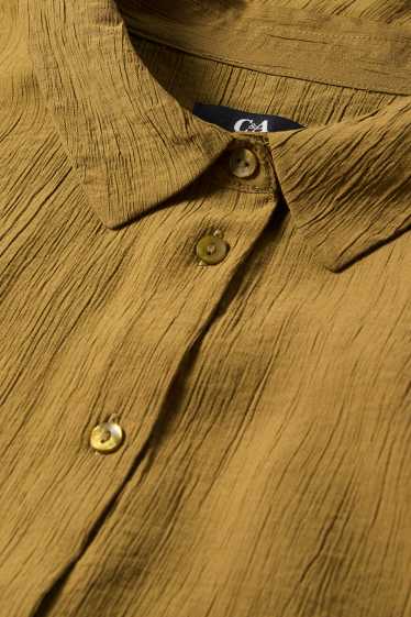 Damen - Bluse - strukturiert - khaki