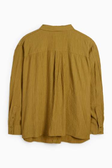 Damen - Bluse - strukturiert - khaki