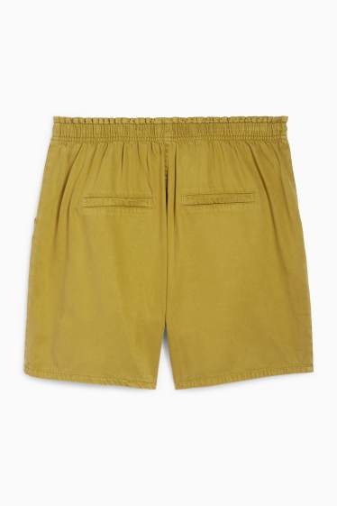 Damen - Shorts - High Waist - senfgelb