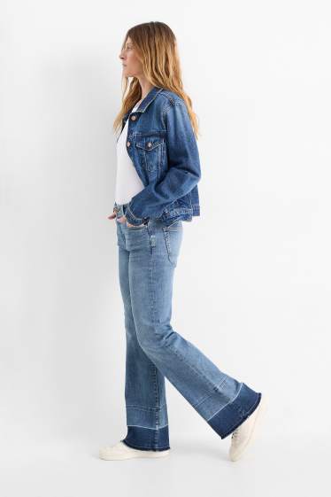 Damen - Flared Jeans - Mid Waist - LYCRA® - jeansblau