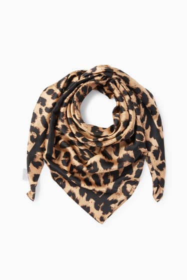 Dona - Mocador - estampat de lleopard - marró