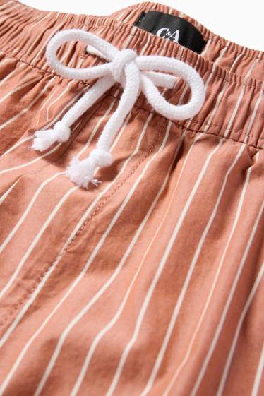 Herren - Shorts - gestreift - braun