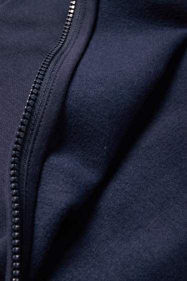 Enfants garçons - Sweat zippé à capuche - bleu foncé