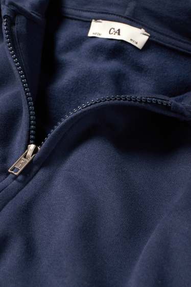Enfants garçons - Sweat zippé à capuche - bleu foncé