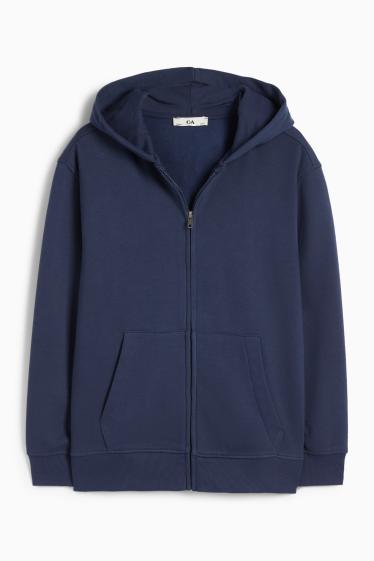 Enfants garçons - Sweat zippé à capuche - bleu foncé