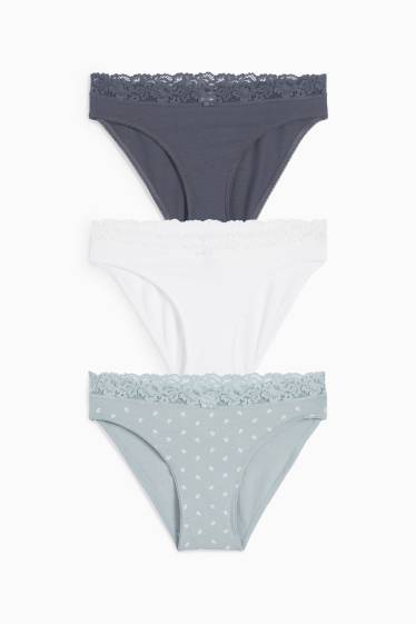 Dames - Set van 3 - slip - groen