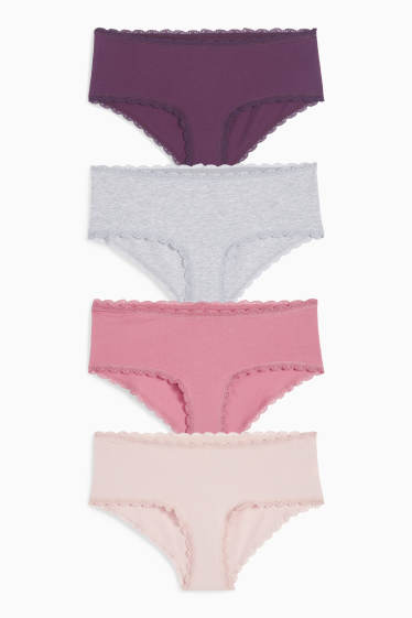 Women - Multipack of 4 - bikinis - rose