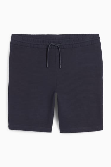 Herren - Sweatshorts - strukturiert - dunkelblau