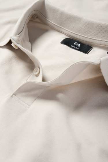 Herren - Poloshirt - hellbeige