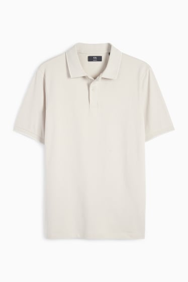 Herren - Poloshirt - hellbeige