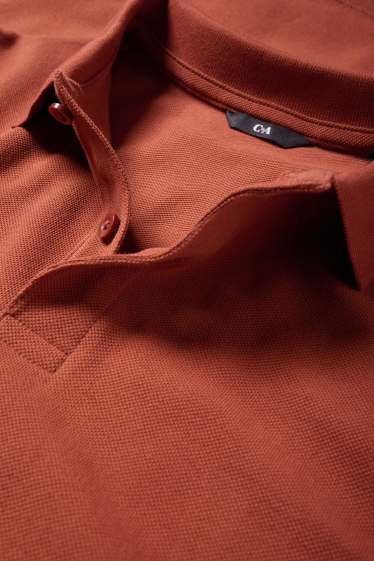 Heren - Poloshirt - roestbruin