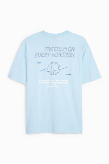 Men - T-shirt - relaxed fit - light blue