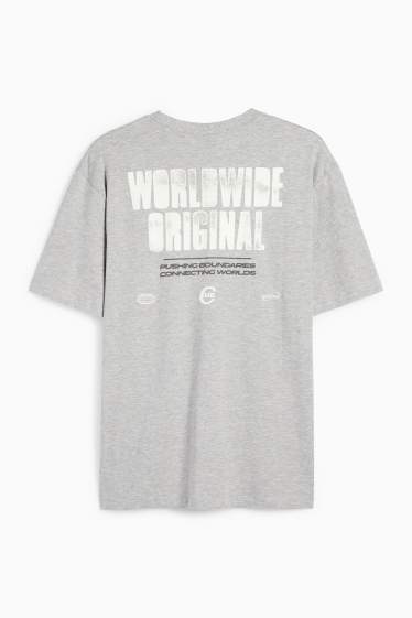 Herren - T-Shirt - Relaxed Fit - hellgrau-melange