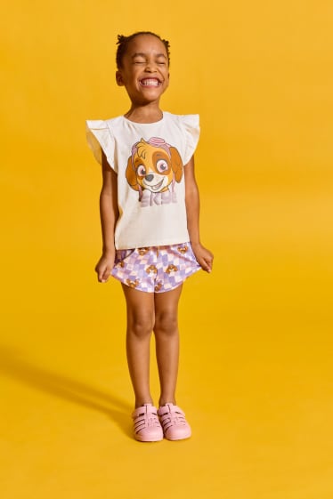 Kinder Mädchen - PAW Patrol - Skye - Shorty-Pyjama - 2 teilig - cremeweiß