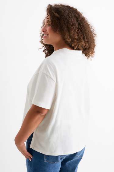Damen - T-Shirt - Oversized - weiss