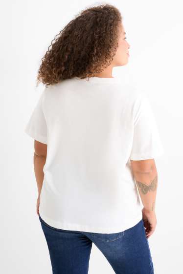 Damen - T-Shirt - Regular Fit - weiß