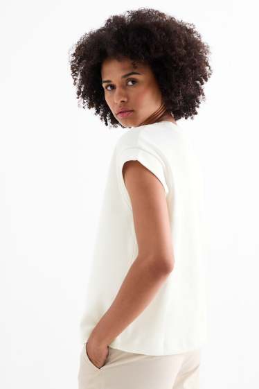 Damen - T-Shirt - Regular Fit - weiß