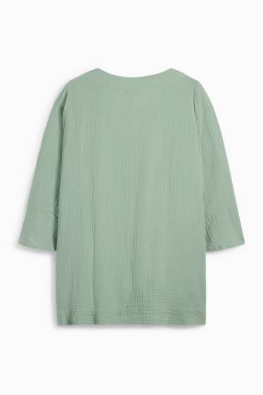Women - Muslin blouse - green
