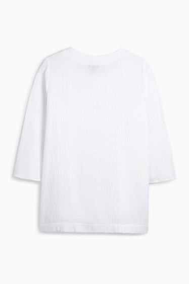 Damen - Musselin-Bluse - weiß