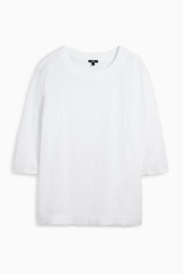 Damen - Musselin-Bluse - weiß