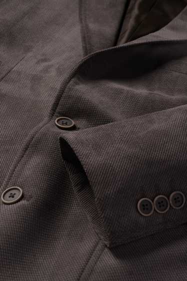 Pánské - Sako - regular fit - strukturované - tmavošedá