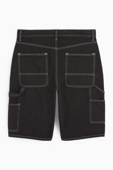 Herren - Jeans-Bermudas - schwarz