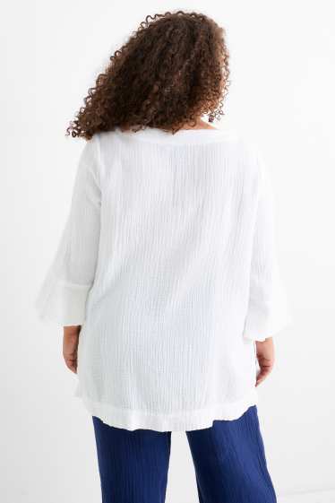 Damen - Musselin-Bluse - weiß