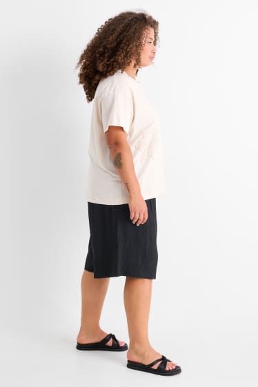 Damen - Bermudas - High Waist - schwarz