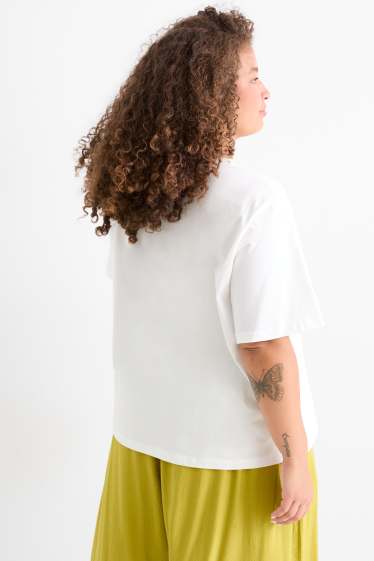 Damen - T-Shirt - Regular Fit - weiß
