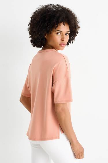 Damen - T-Shirt - Oversized - terracotta