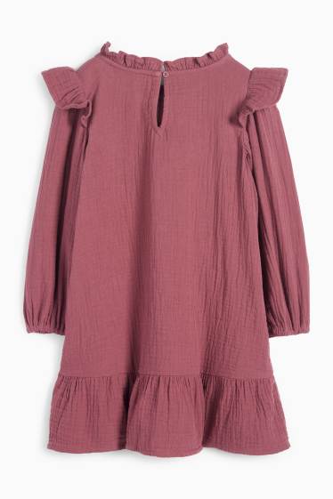 Bambine - Vestito di mussola - bordeaux
