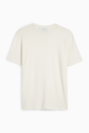 Pánské - Tričko - regular fit - bílá