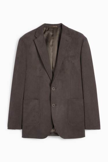 Pánské - Sako - regular fit - strukturované - tmavošedá